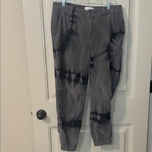Sundry Black and Grey Tie-Dye Cargo Pants EUC